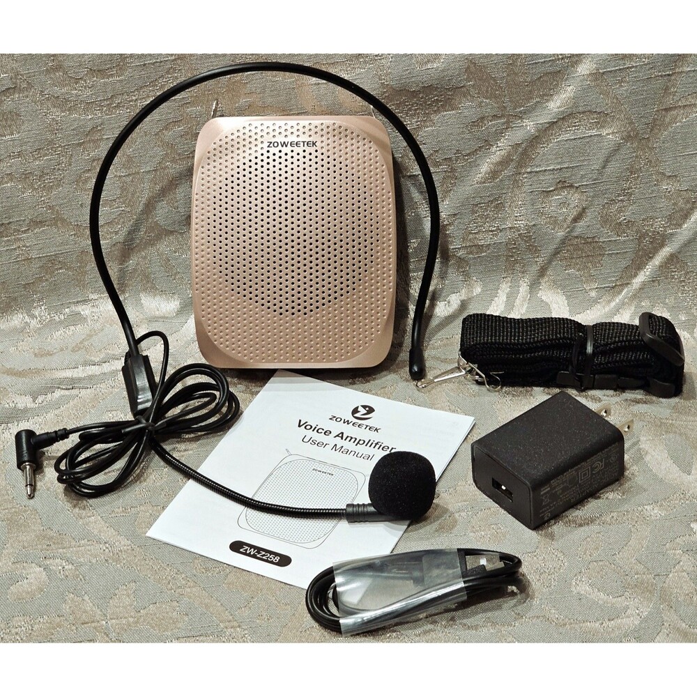 Zoweetek ZW-Z258 Portable Mini Voice Amplifier with Wired Microphone  NEW
